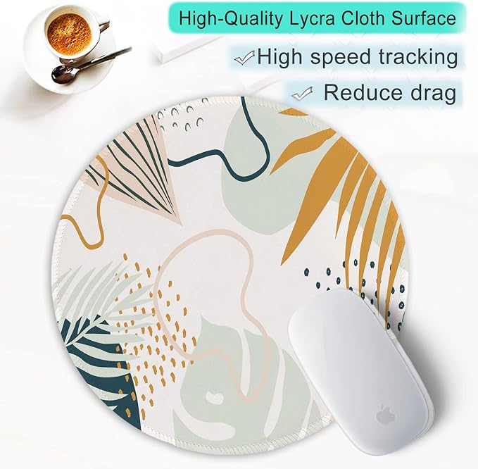 ITNRSIIET Round Mouse Pad with Stitched Edge Premium-Textured Waterproof - Image 6