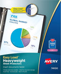Avery Diamond Clear Heavyweight Sheet Protectors, Easy Load, 100 Document by Avery