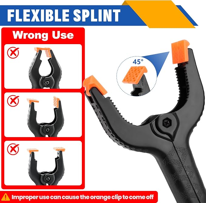 20 Pack 6 inch Plastic Spring Clamps, Backdrop Clips, Plastic Clamps - Image 4