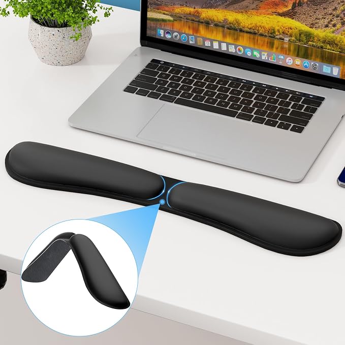 KTRIO Ergonomic Keyboard Wrist Rest, Memory Foam Wrist Support, Non-Slip Base - Image 6
