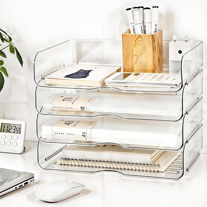 DCA Large Capacity Desk Organizer, 4 Tier Paper Organizer, File Organizer - Image 5