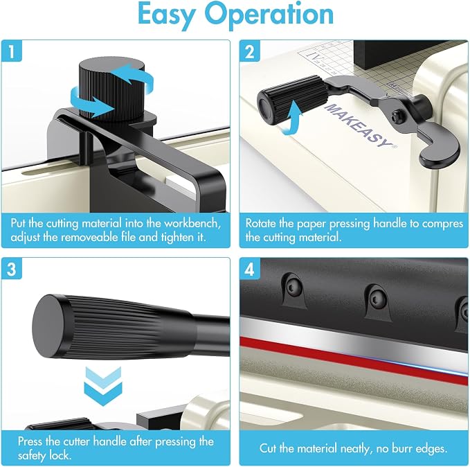 MAKEASY Paper Cutter 12 Inch, Heavy Duty Paper Cutter - Image 3