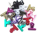 yueton 20pcs Mixed Color Metal Bulldog Clips, Utility Paper Clips, Hinge Clips by yueton