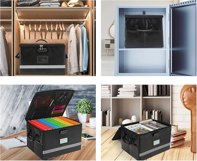 EXLIFBAG File Organizer, Fireproof File Box - Image 5