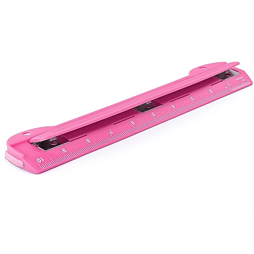 3 Hole Punch Pink, Portable Hole Puncher by Enday