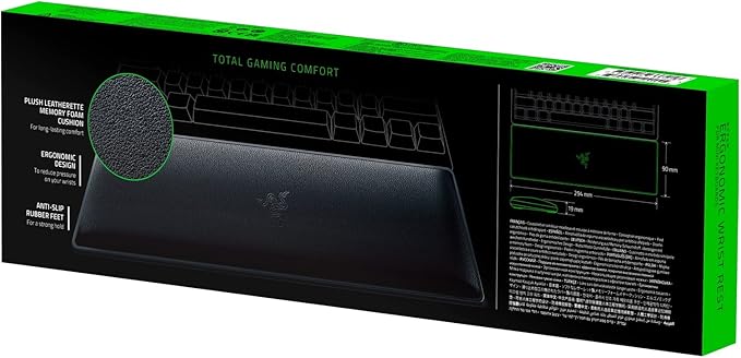 Razer Ergonomic Wrist Rest for Mini Keyboards: Plush Leatherette Memory Foam - Image 6