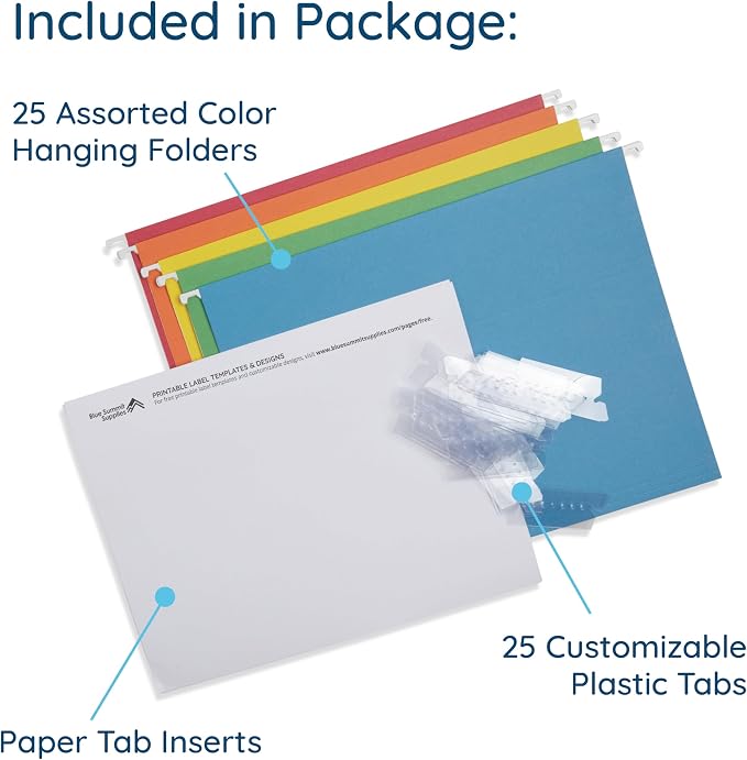 Blue Summit Supplies 25 Hanging File Folders, Letter Size - Image 4