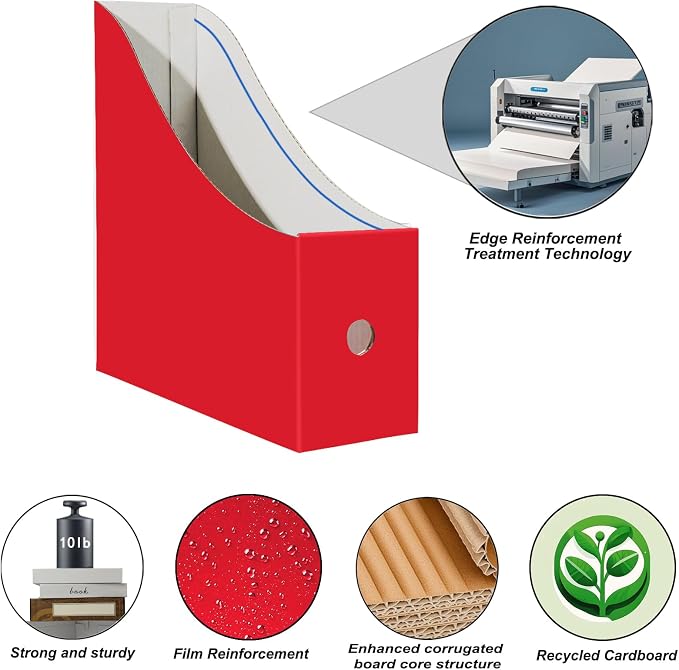 Limitliho 6 Pack Cardboard Magazine Holder - Image 4