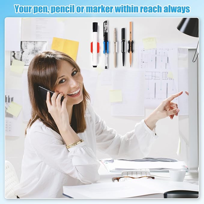 BOBOKA 20 Pack Upgraded Pencil Holder, Adhesive Pen Holder - Image 5