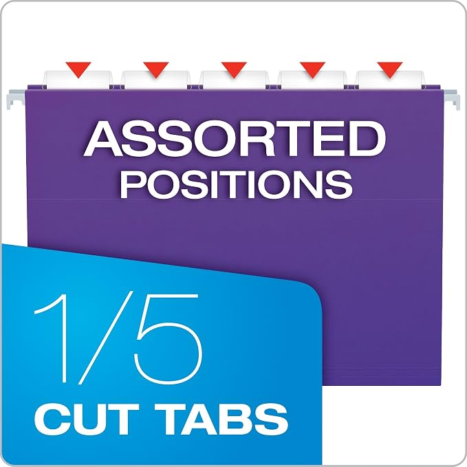 Pendaflex Recycled Hanging Folders, Letter Size, 1/5 Cut - Image 5