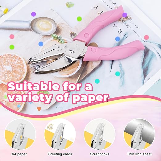 UCEC 3 Pack Metal Handheld Small Hole Punch, Paper Punches - Image 5