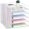 LEKETREE Desk Organizers and Accessories, 5-Tier Paper Letter Tray Organizer by Stylishworkspaceeffortlessorganization
