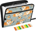 Expanding File Folder Corgi Flower Cute Accordion File Organizer 13 Pockets by ALAZA