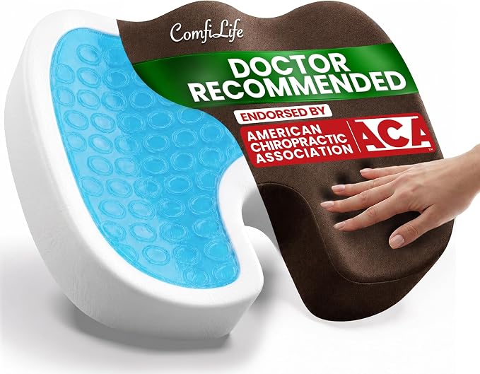 ComfiLife Premium Gel & Memory Foam Seat Cushion – Doctor Recommended Office by ComfiLife