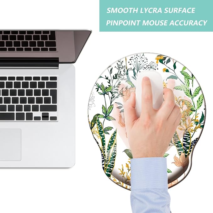 Mouse Pad with Wrist Support, Ergonomic Mouse Pad with Memory Foam Wrist Rest - Image 7