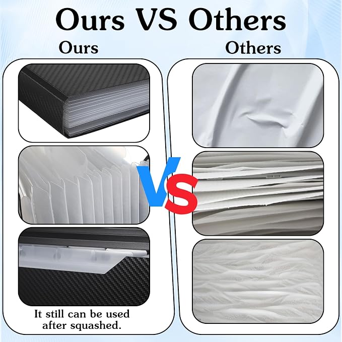 2pcs Expanding File Folders, 13 Pockets Accordion File Organizer Document - Image 3