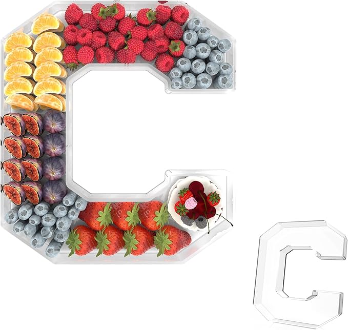 13.8" Acrylic Letter Charcuterie Tray, Charcuterie Letters Fillable Box by Tdsuco