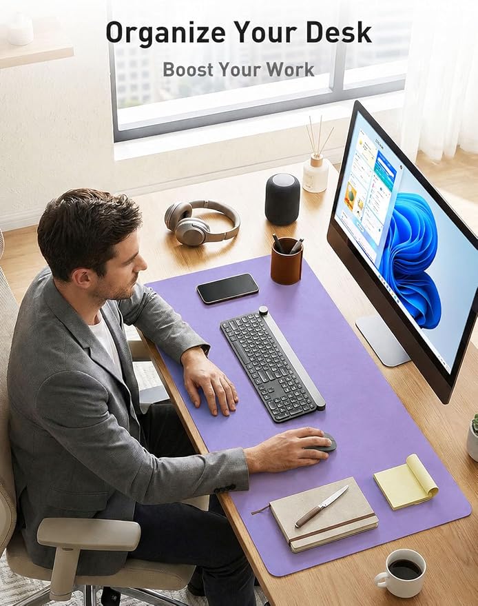 Aothia Faux Leather Desk Mat - Image 9