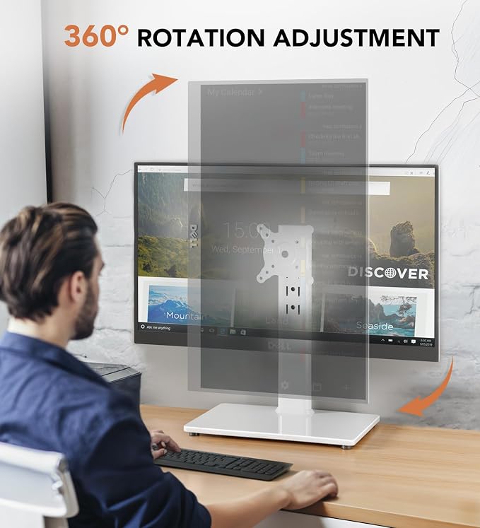Hemudu Single LCD Computer Monitor Free-Standing Desk Stand Riser - Image 4