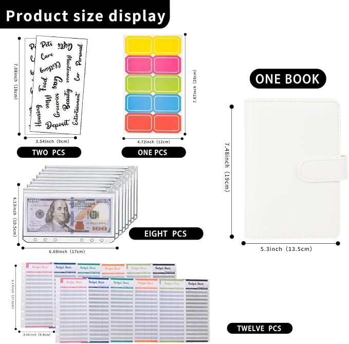 NICOOTH Budget Binder A6 Money Saving Binder - Image 2