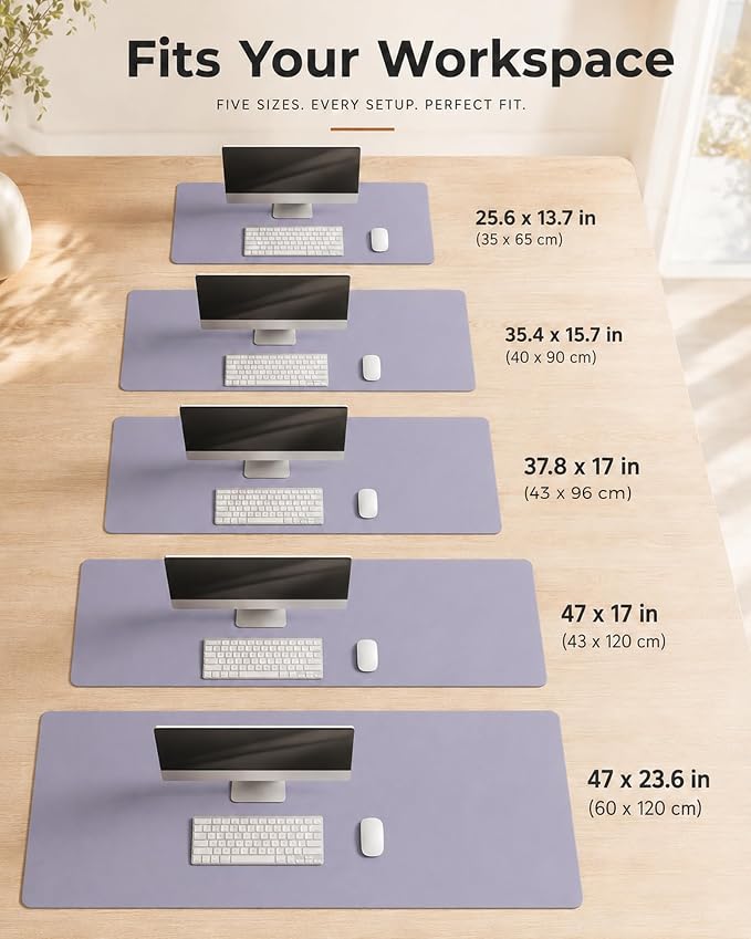 Aothia Dual-Sided Desk Mat, FSC Cork & PU Leather Desk Pad, Large Mouse Pad & - Image 4