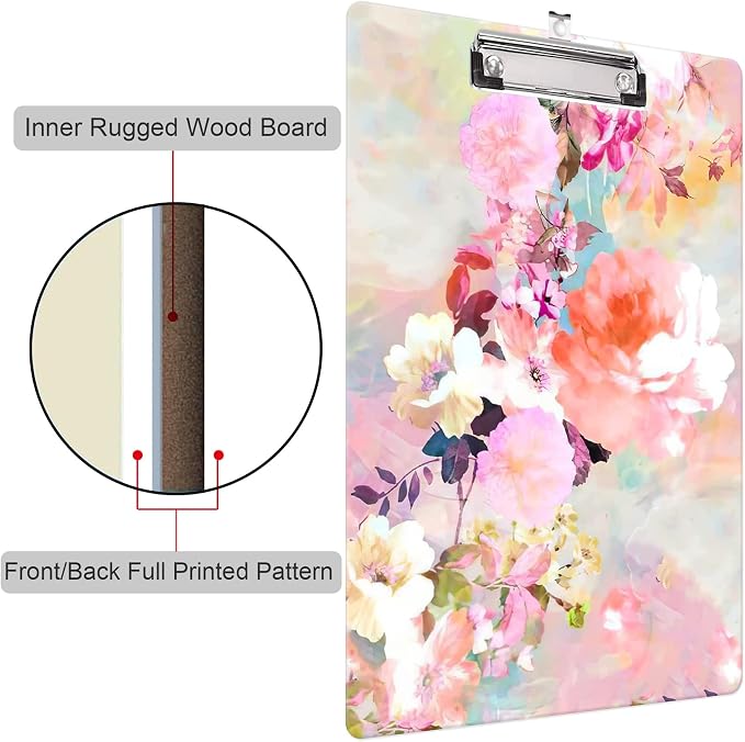 Fashion Clipboard, A4 Letter Size Wooden Decorative Clipboards - Image 5