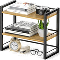 Office Desk Shelf Organizer, Wood Desktop Bookshelf Supplies Storage Rack by ART-GIFTREE