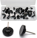 Biaungdo 50 Pcs Black Flat Push Pins, Plastic Round Head Thumb Tacks by Biaungdo