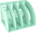 SAYEEC Sturdy Magazine Holder 4 Compartments Plastic Desktop File Organizer by SAYEEC
