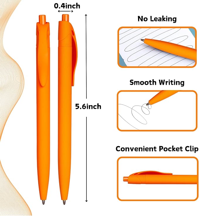 BallPoint Pens, 50 Pack, Bulk Pens, Click Pens - Image 3