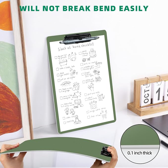 FRETONBA Clipboard with Pen Holder, 2 Pack Plastic Clipboard with Low Profile - Image 7