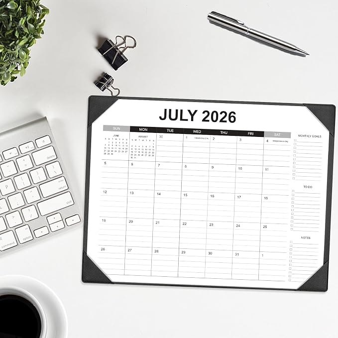 Desk Calendar 2026-2027 with Desk Mat – 22" x 17" Large Desk Pad Calendar Runs - Image 6
