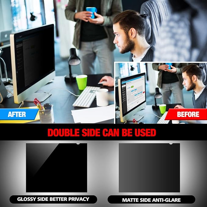 Computer Privacy Screen Filter for 21.5 Inch 16:9 Widescreen Monitor, - Image 4