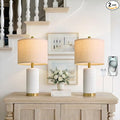 PoKat 21.5'' Stone-Like Bedside Table Lamps Set of 2 by Pokat