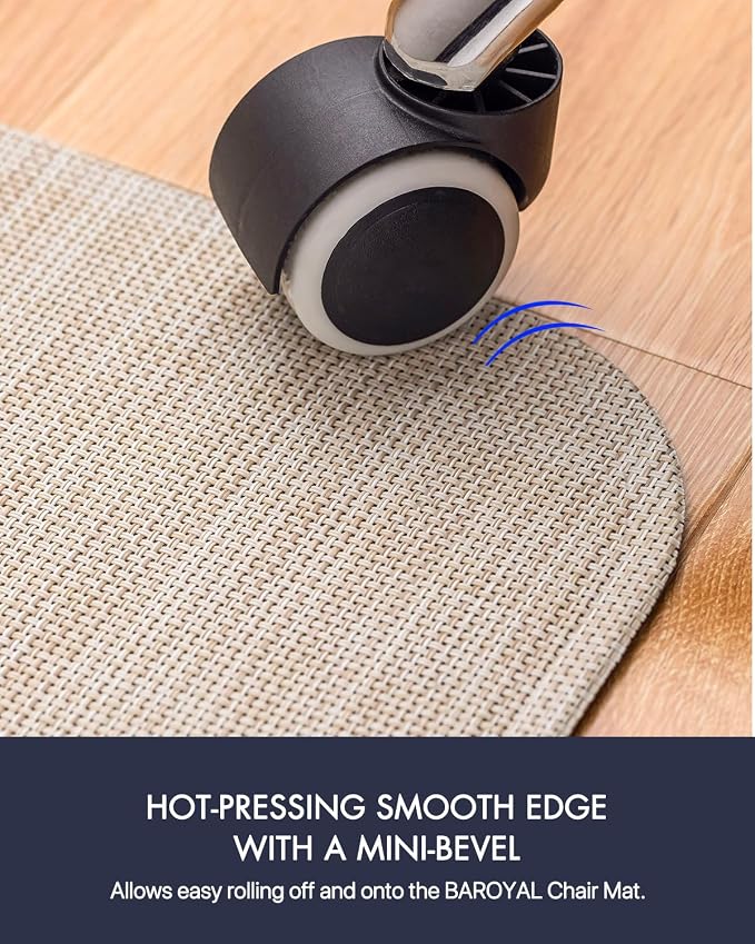 Baroyal Office Chair Mat for Hardwood Floor Under Desk Computer Rolling Chair - Image 5