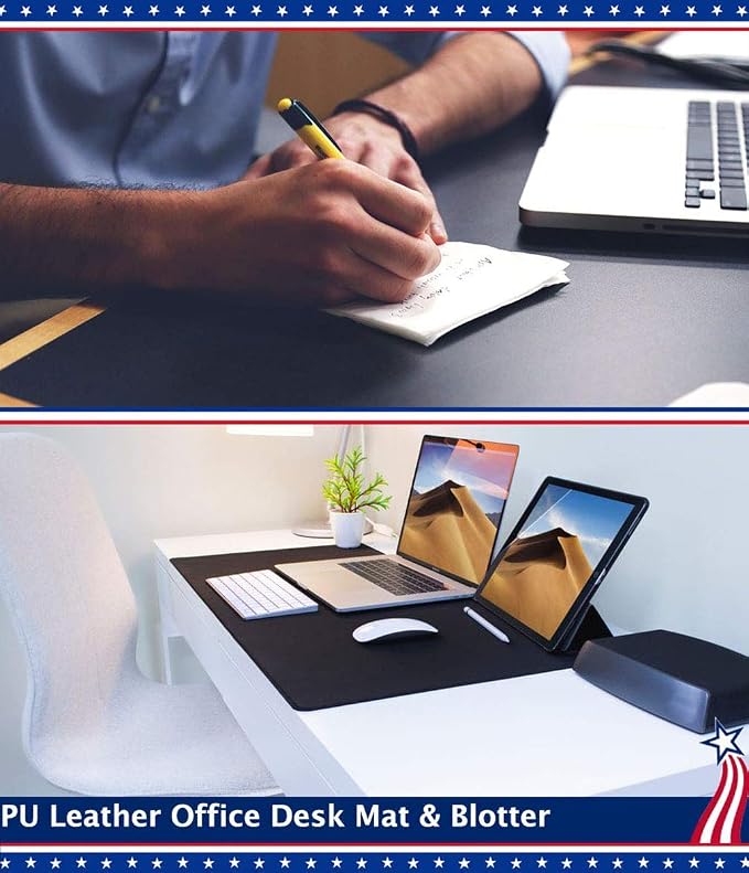 17 X 36 Inch Office Desk Pad Table Protector on Top of Desks PU Leather Desk - Image 2