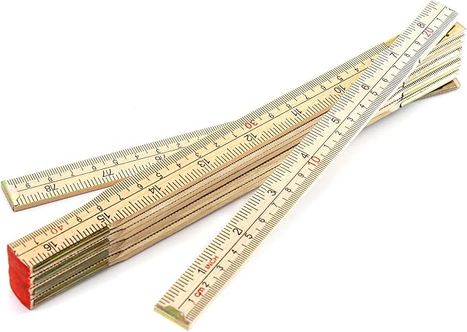 QWORK Folding Wood Rule, 2 Pack, 6FT 6 Inch Foldable Ruler - Image 8