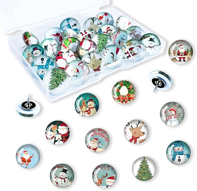Push Pins for Cork Board-24pcs Decorative Push Pins by Tandarui