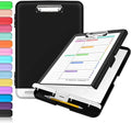 Sooez Clipboard with Storage, Clip Board 8.5 x 11 with Pen Holder, Plastic by Sooez