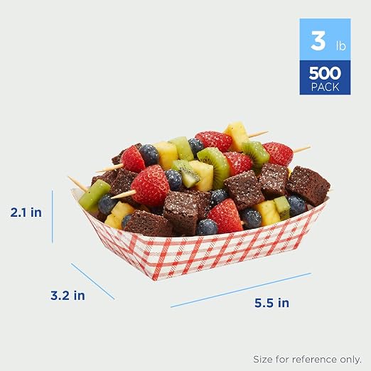 Karat Paper Food Trays Disposable Sturdy Food Boats, Leak Resistant | Ideal - Image 3