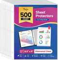 Taja Sheet Protectors for 3 Ring Binder, Plastic Sleeves for Paper Letter Size by Taja