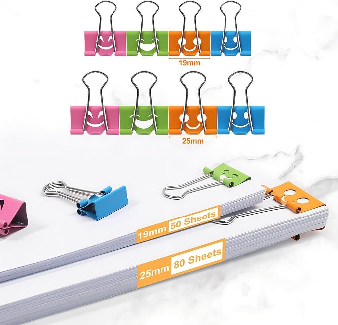Coideal Cute Smiley Binder Clips - Image 4