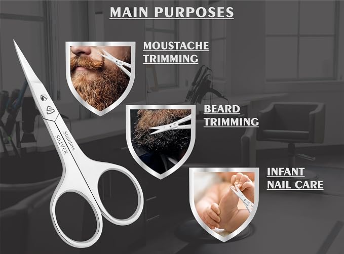 SILLVER Nail Scissors Curved Professional - Image 4
