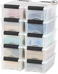 IRIS USA 6 Qt Stackable Plastic Storage Bins by IRISUSA