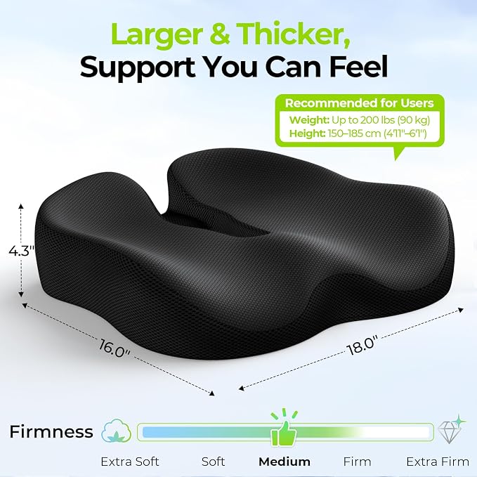 AUVON Ergonomic Donut Pillow Seat Cushion - Image 8