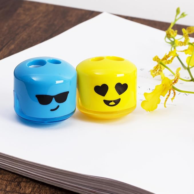Mr. Pen- Pencil Sharpeners Manual, 48 Pack, Dual Hole, Smiley | Bulk Handheld - Image 8
