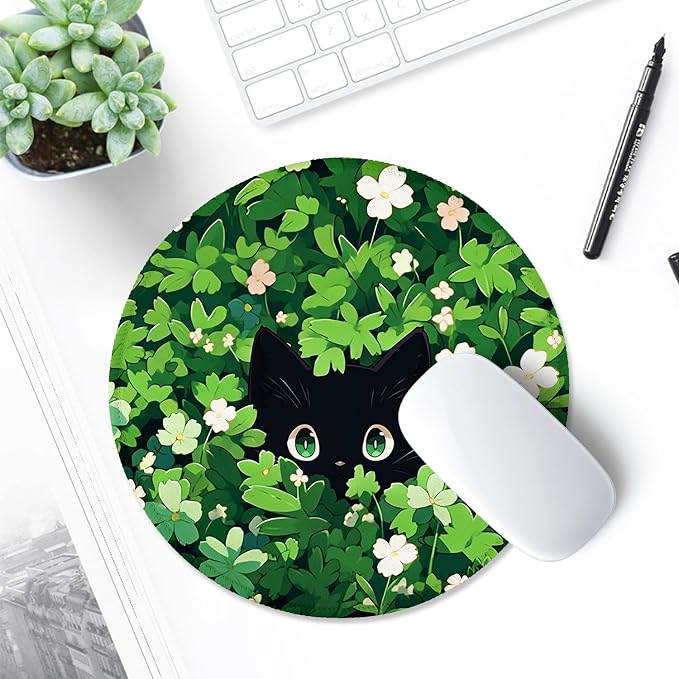 ITNRSIIET Round Mouse Pad with Stitched Edge Premium-Textured Waterproof - Image 6