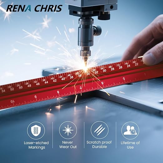 Rena Chris Architectural Scale Ruler: 12" Imperial Aluminum Alloy Metal - Image 6