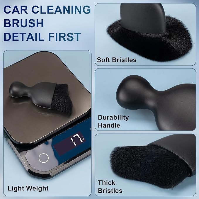 Amrules 2 PCS Car Interior Detailing Brush, Auto Car Dusting Brushes, Soft - Image 6