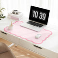 Scalloped Desk Mat, 23.6" x 11.8" Cute Small Aesthetic Desk Accessories by Ohocut
